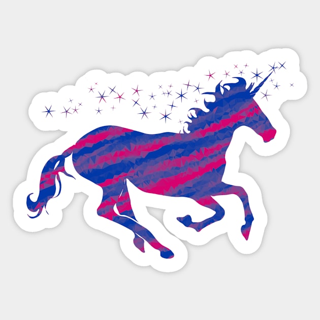 Bi Pride Unicorn Sticker by VernenInk